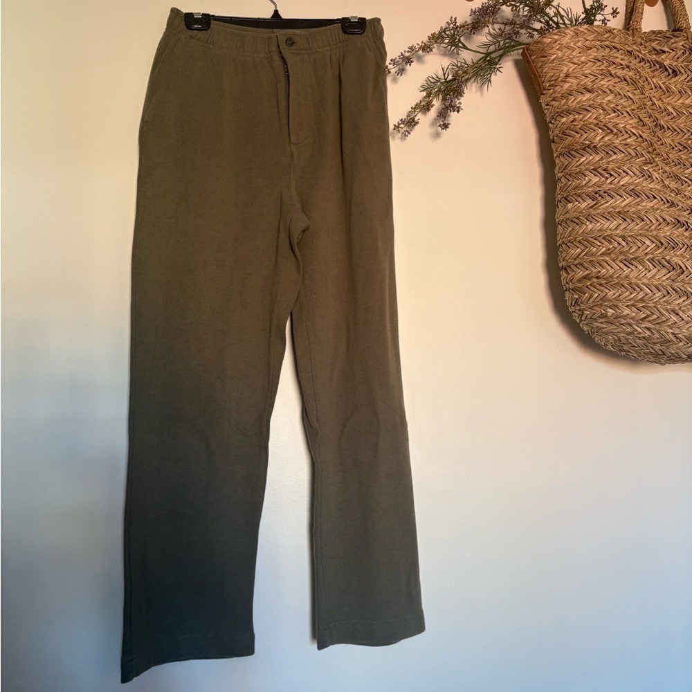 Vintage Lands End olive army green Sweatpants M